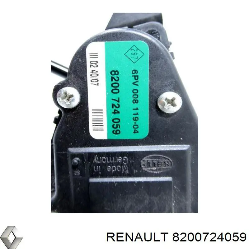 Do koszyka 8200724059 Renault (RVI) Pedał przyspieszenia (gazu)