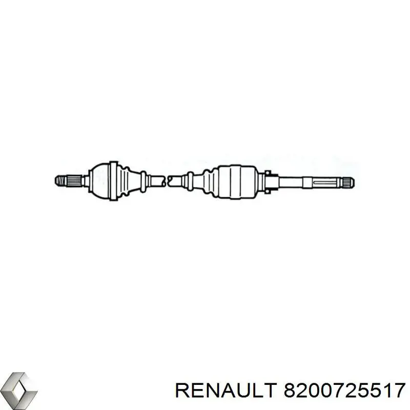 8200725517 Renault (RVI) Półoś napędowa przednia lewa
