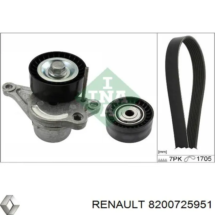 8200725951 Renault (RVI) Rolka prowadząca, kierunkowa paska napędowego