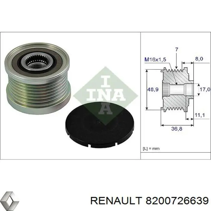 8200726639 Renault (RVI) Alternator