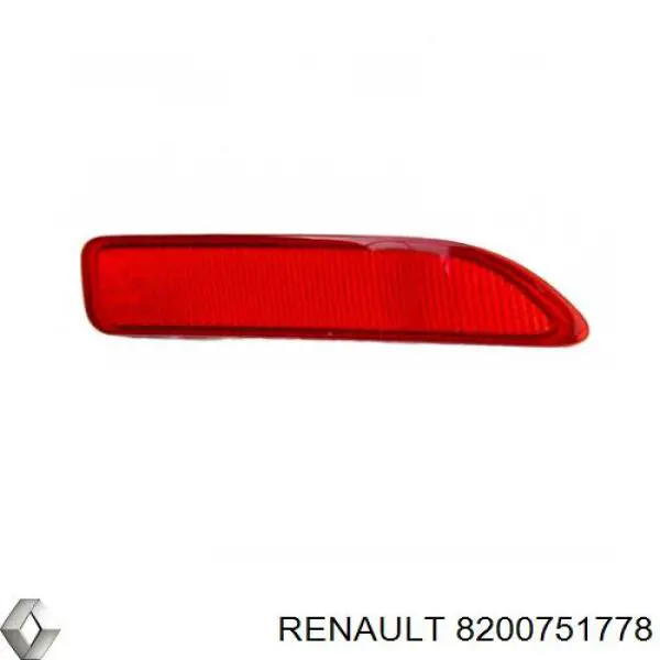 8200751778 Renault (RVI) Lampa odblaskowa zderzaka tylnego prawa