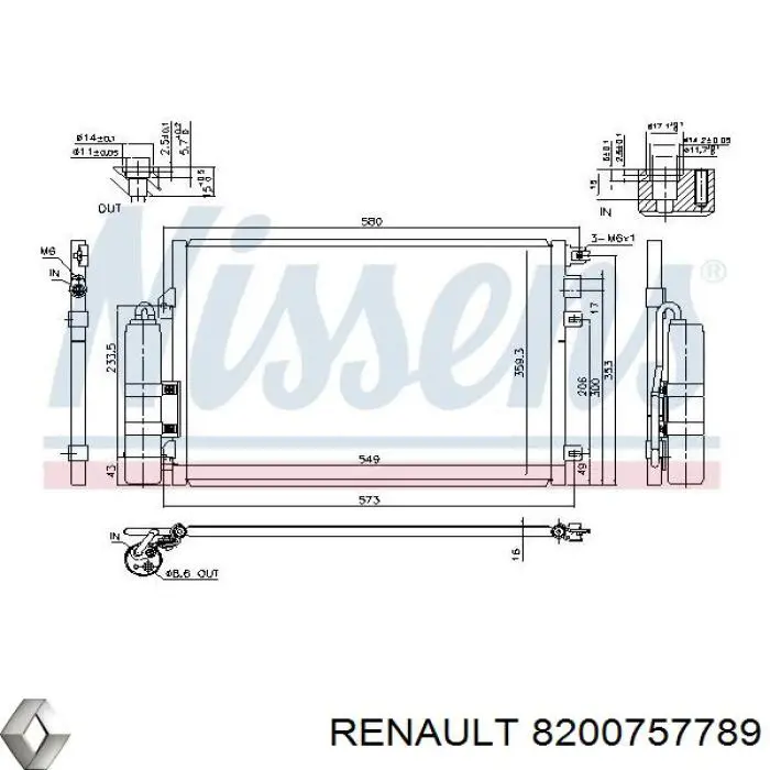8200757789 Renault (RVI) chłodnica klimatyzacji
