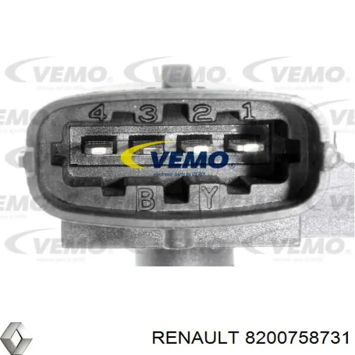 8200758731 Renault (RVI) Czujnik ciśnienia w kolektorze ssącym, MAP