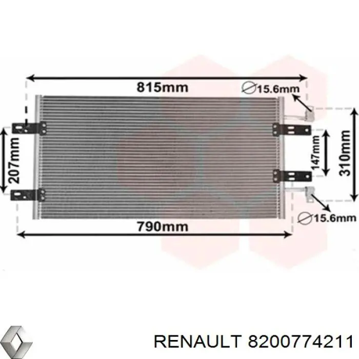 Chłodnica klimatyzacji Renault (RVI) 8200774211 cena, od 89,11 USD
