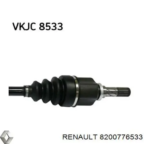 8200776533 Renault (RVI) Półoś napędowa przednia lewa