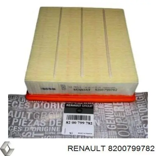 Do koszyka 8200799782 Renault (RVI) Filtr powietrza