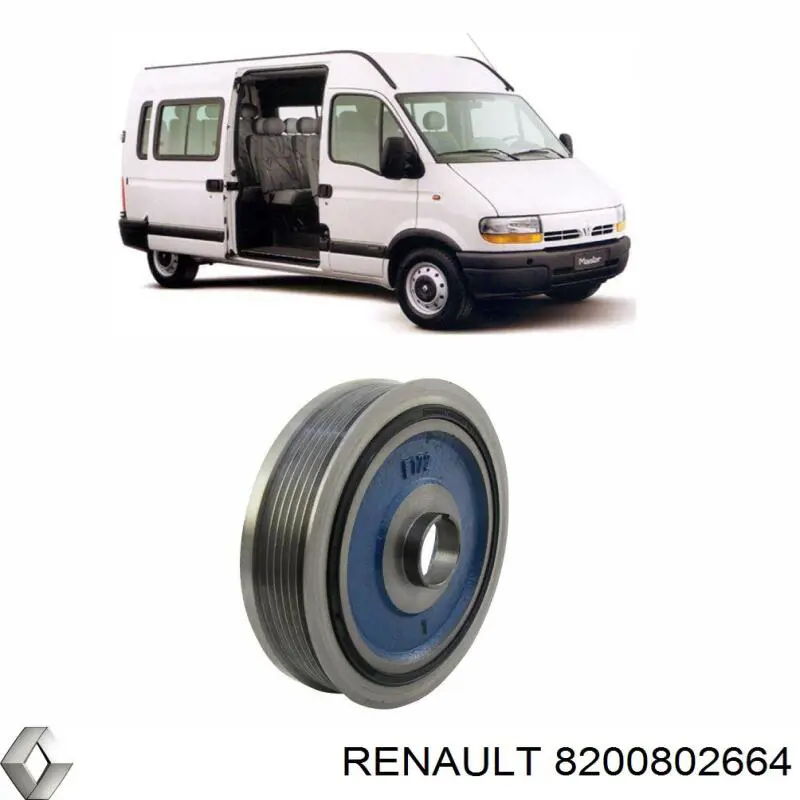 Koło pasowe wału korbowego Renault (RVI) 8200802664