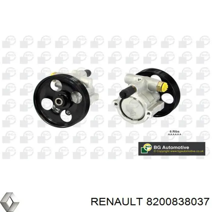 Pompa wspomagania hydraulicznego kierownicy Renault (RVI) 8200838037 cena, od 54,81 USD