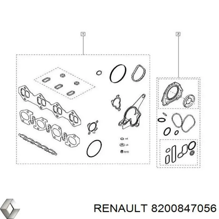 8200847056 Renault (RVI) Uszczelka pokrywy wtryskiwaczy paliwa