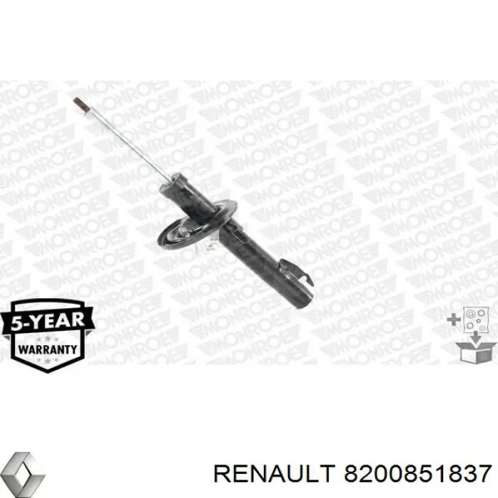 Do koszyka 8200851837 Renault (RVI) Amortyzator przedni