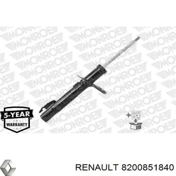 Do koszyka 8200851840 Renault (RVI) Amortyzator przedni