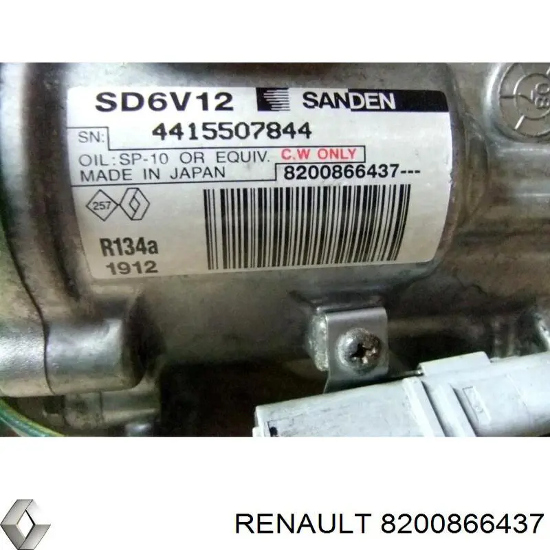 Sprężarka klimatyzacji Renault (RVI) 8200866437 cena, od 89,96 USD