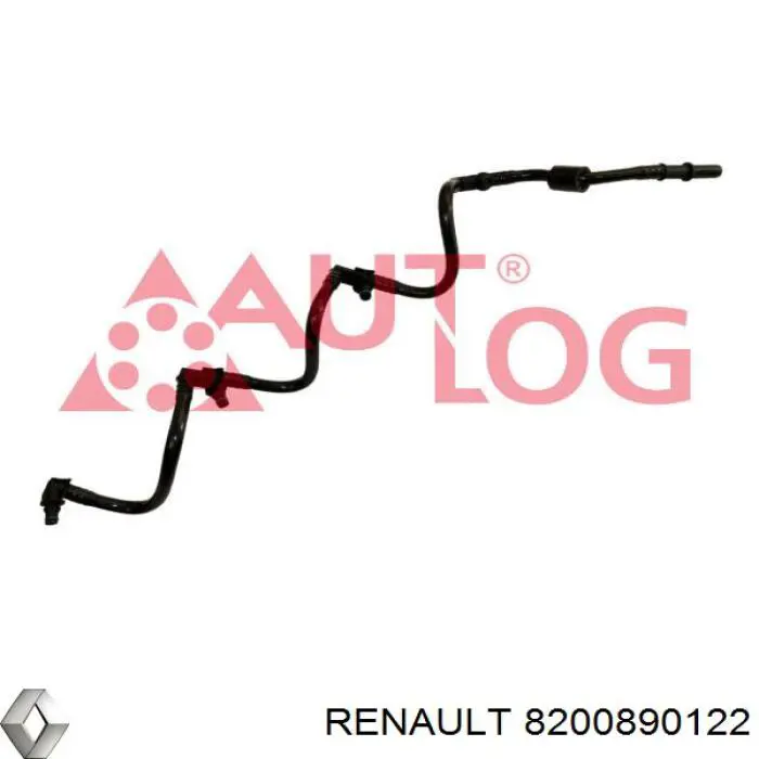 Rurka paliwa, zwrotna od wtryskiwaczy 8200890122 Renault (RVI)