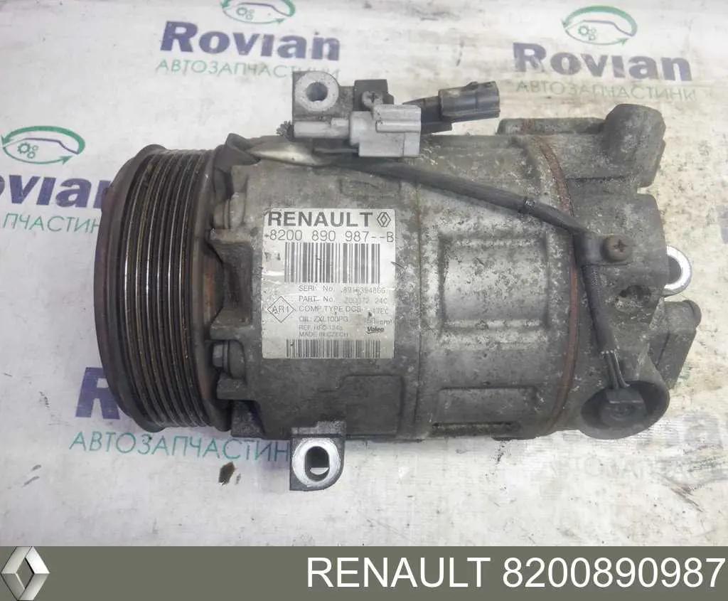 Do koszyka 8200890987 Renault (RVI) Sprężarka klimatyzacji