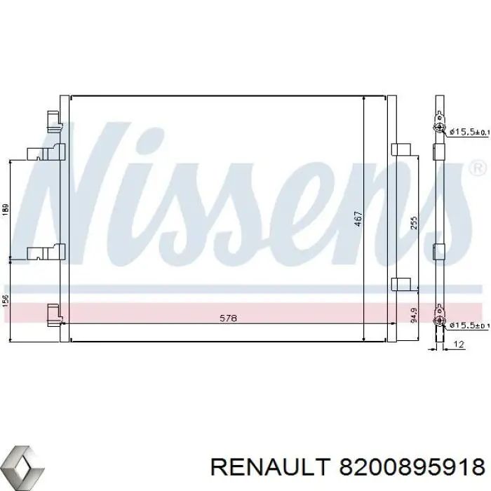 Chłodnica klimatyzacji Renault (RVI) 8200895918 cena, od 108,74 USD