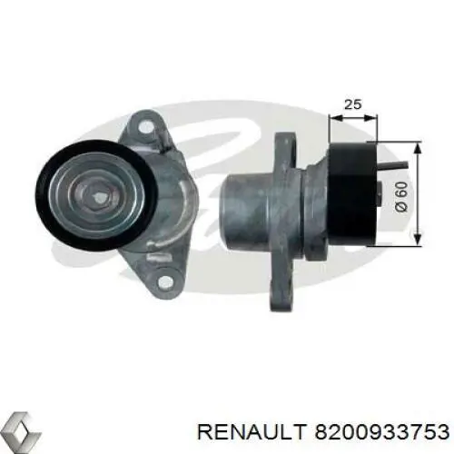 Do koszyka 8200933753 Renault (RVI) Napinacz paska napędowego