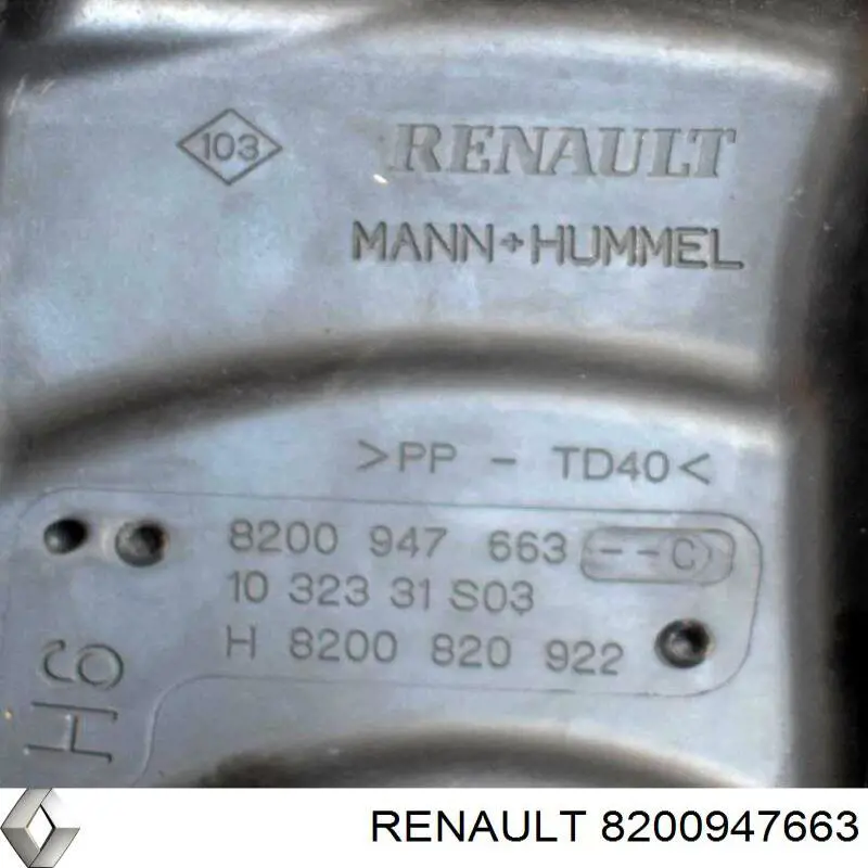  Obudowa filtra powietrza Renault Fluence 