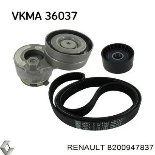 8200947837 Renault (RVI) Rolka prowadząca, kierunkowa paska napędowego