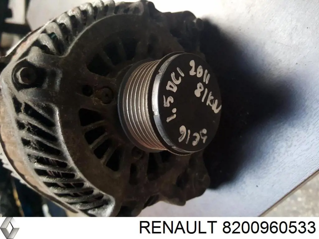 Do koszyka 8200960533 Renault (RVI) Alternator
