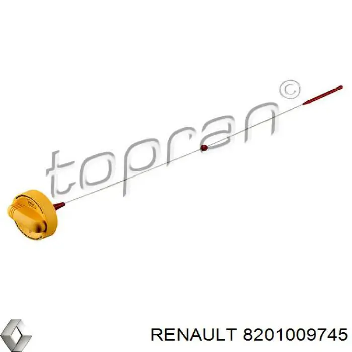 Bagnet poziomu oleju w silniku Renault (RVI) 8201009745 cena, od 13,39 USD