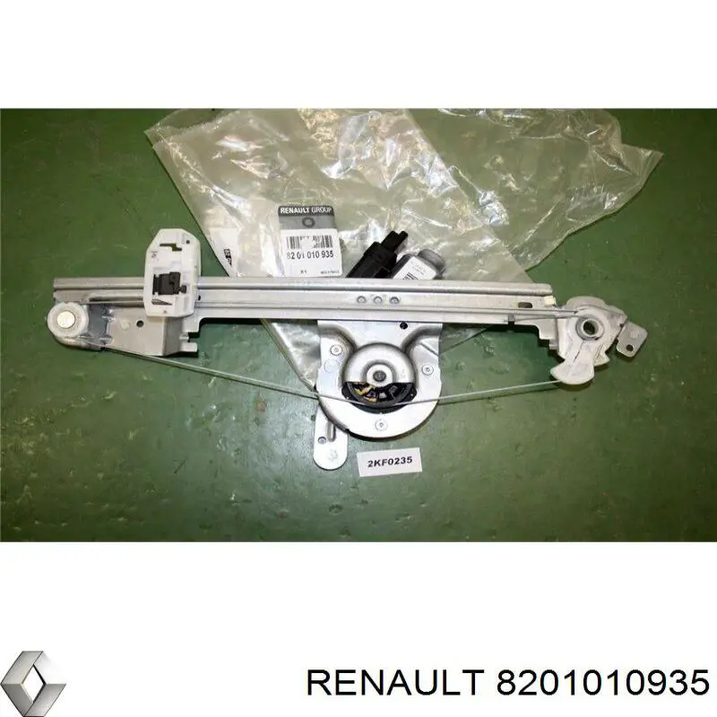 Do koszyka 8201010935 Renault (RVI) Mechanizm podnoszenia szyby drzwi tylnych lewych