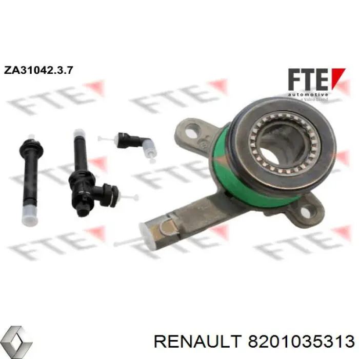 Cylinder roboczy sprzęgła (wysprzęglik) w komplecie z łożyskiem wyciskowym Renault (RVI) 8201035313