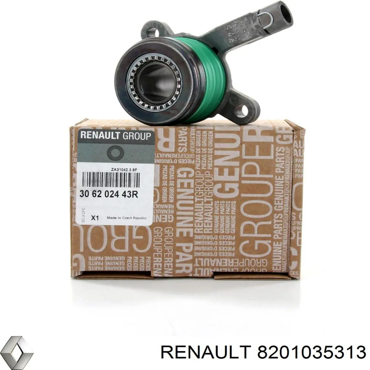 Cylinder roboczy sprzęgła (wysprzęglik) w komplecie z łożyskiem wyciskowym 8201035313 Renault (RVI)
