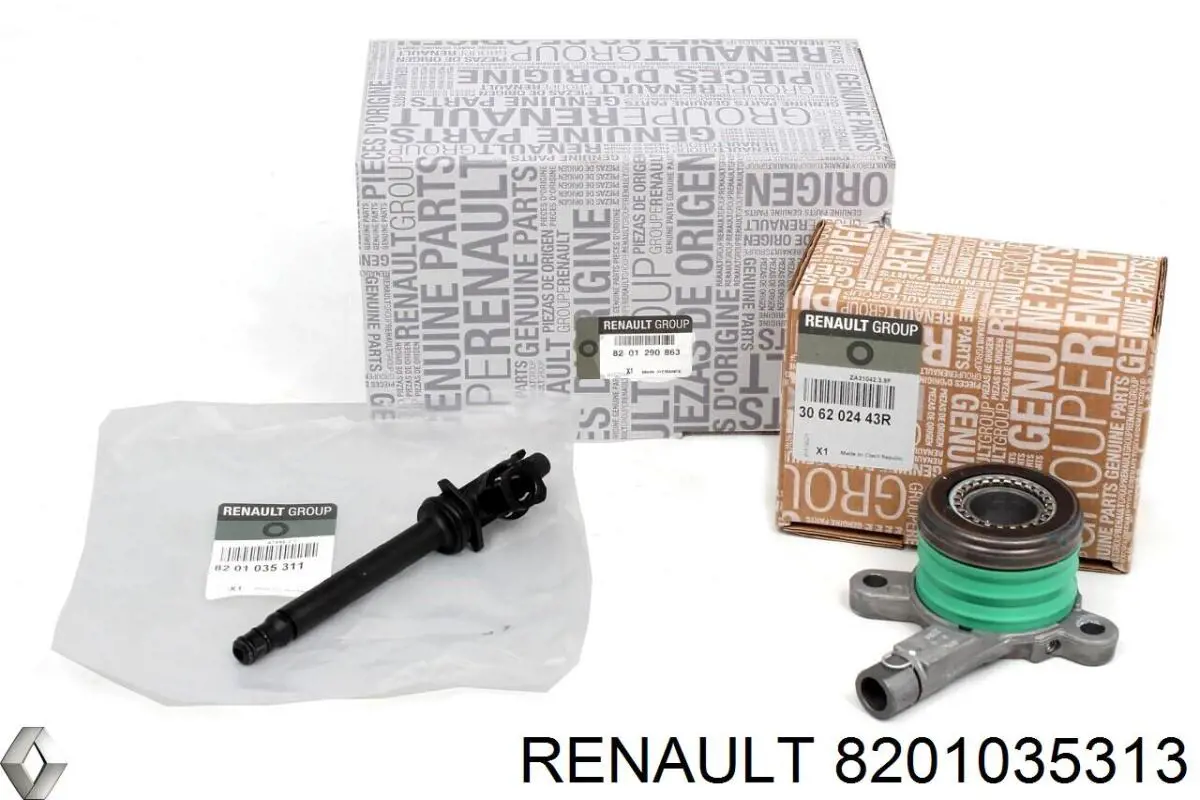 Cylinder roboczy sprzęgła (wysprzęglik) w komplecie z łożyskiem wyciskowym 8201035313 Renault (RVI)