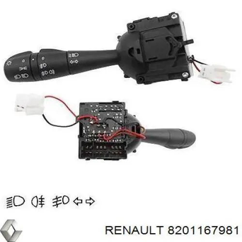 Przełącznik zespolony lewy Renault (RVI) 8201167981 cena, od 24,08 USD