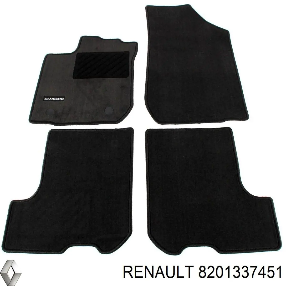 Dywaniki przód+tył, komplet Renault (RVI) 8201337450 cena, od 46,39 USD