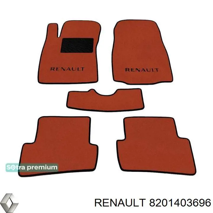 8201403696 Renault (RVI) Dywaniki przód+tył, komplet