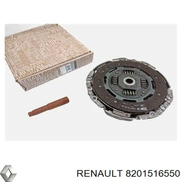 Zestaw sprzęgła (3 części) 8201516550 Renault (RVI)