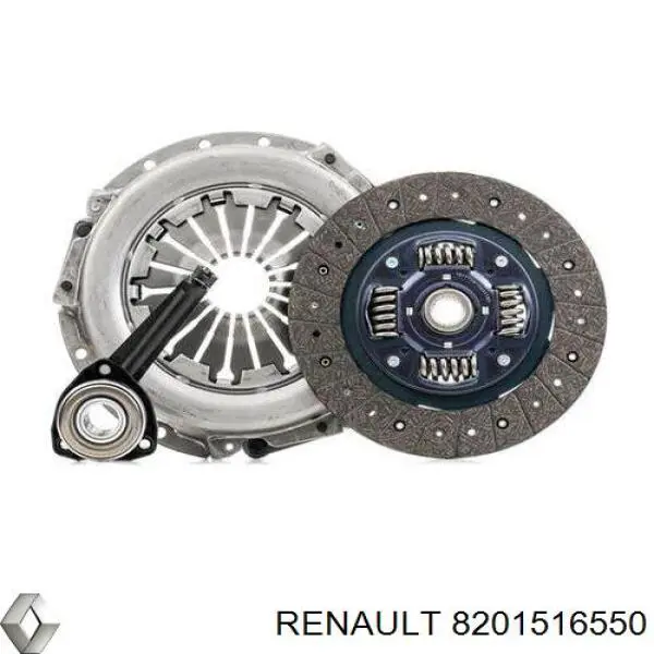 Zestaw sprzęgła (3 części) 8201516550 Renault (RVI)