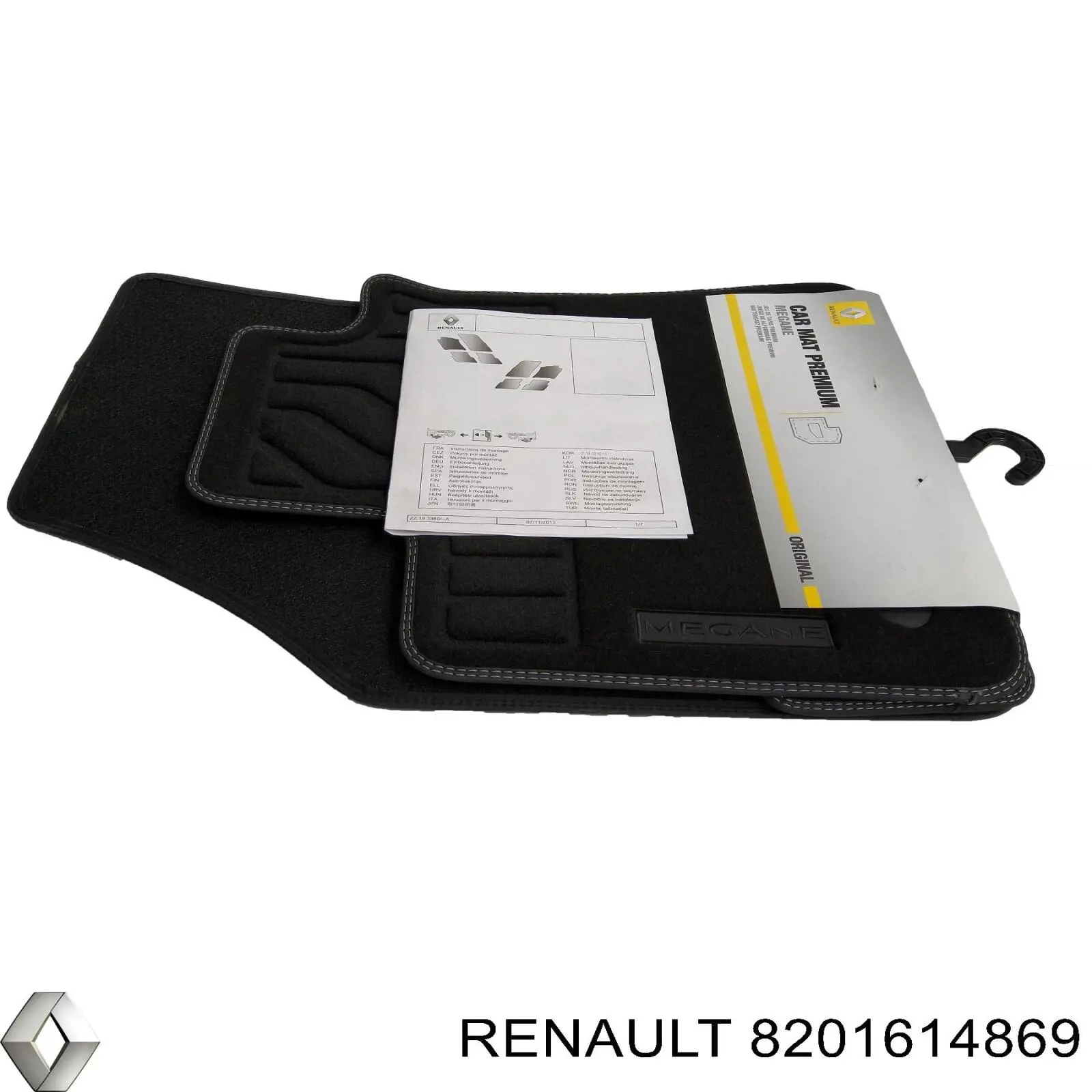 Dywaniki przód+tył, komplet Renault (RVI) 8201614869 cena, od 160,40 USD