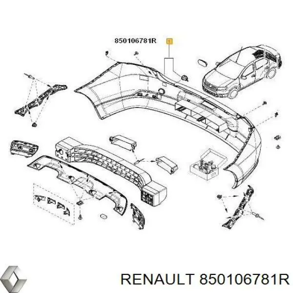 850106781R Renault (RVI) Zderzak tylny