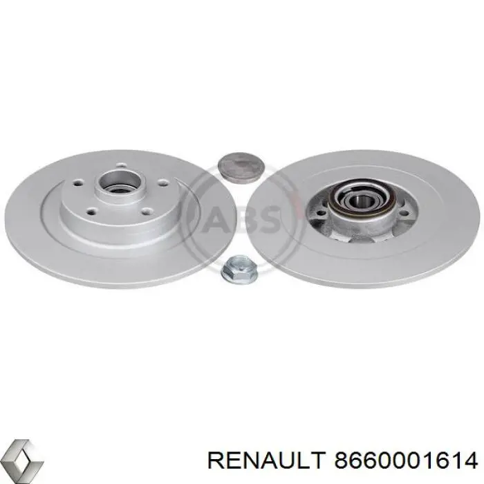 Do koszyka 8660001614 Renault (RVI) Tarcza hamulcowa tylna
