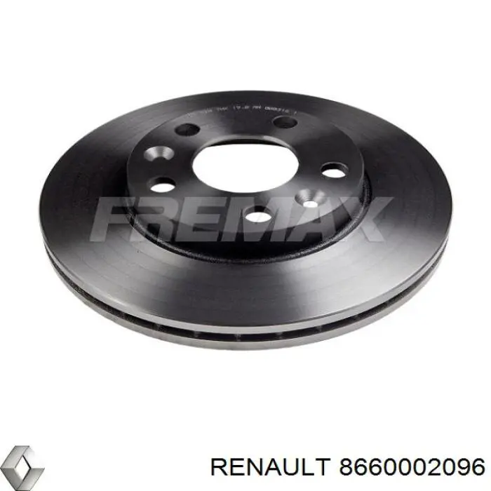 Do koszyka 8660002096 Renault (RVI) Tarcza hamulcowa przednia