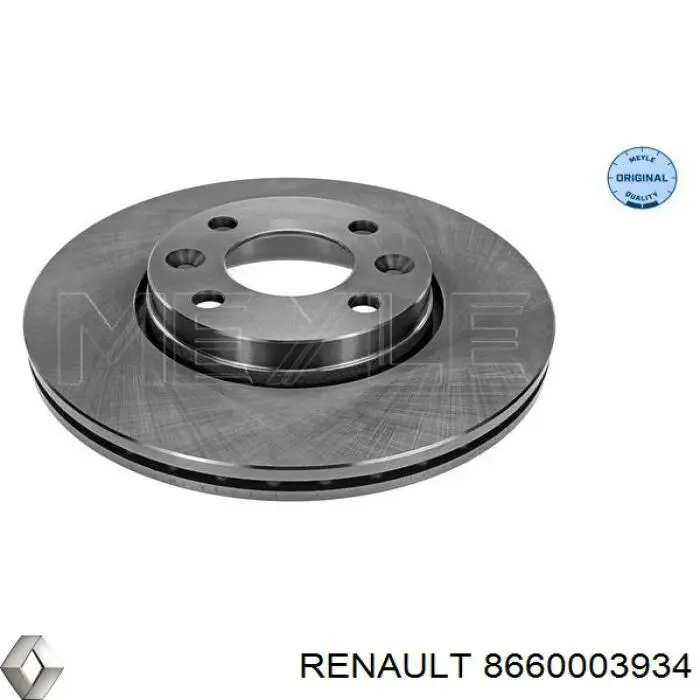 Tarcza hamulcowa przednia 8660003934 Renault (RVI)