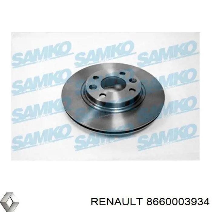 8660003934 Renault (RVI) Tarcza hamulcowa przednia