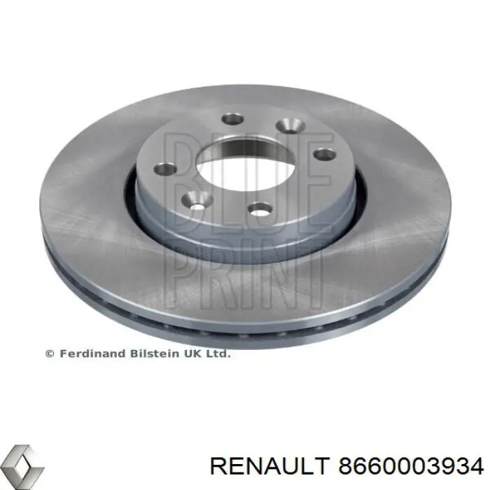 8660003934 Renault (RVI) Tarcza hamulcowa przednia