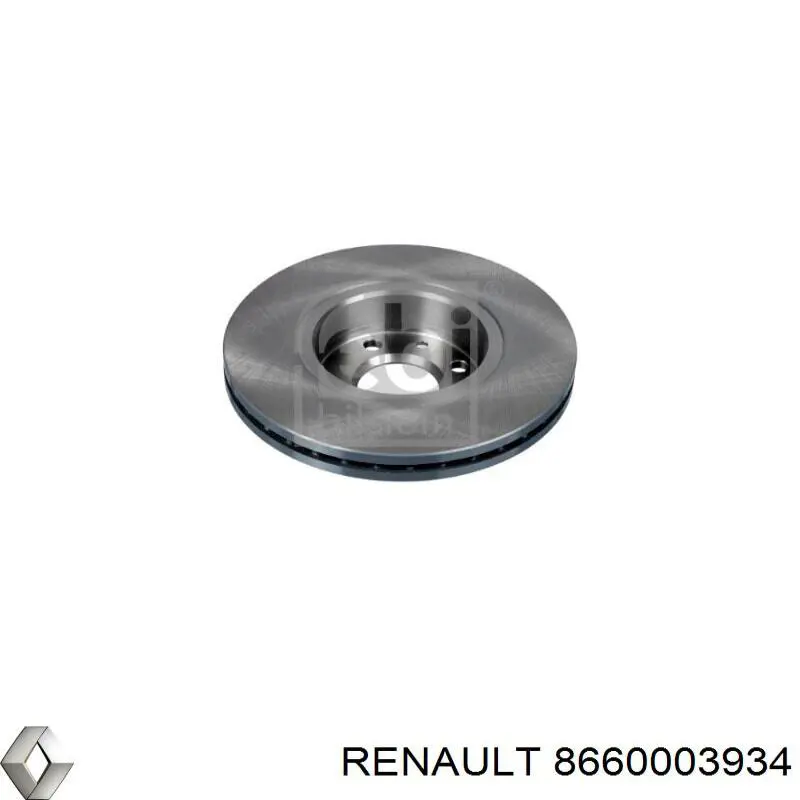 Do koszyka 8660003934 Renault (RVI) Tarcza hamulcowa przednia