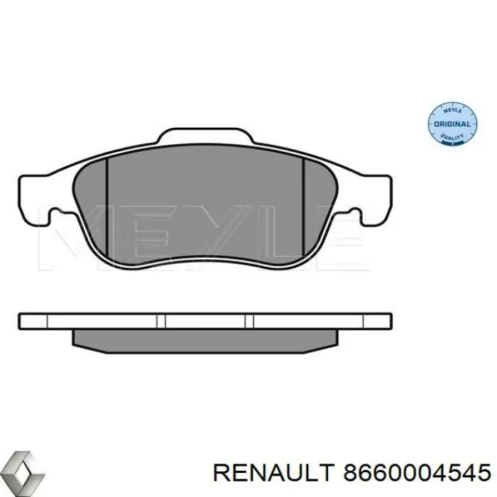 8660004545 Renault (RVI) Klocki hamulcowe przednie tarczowe