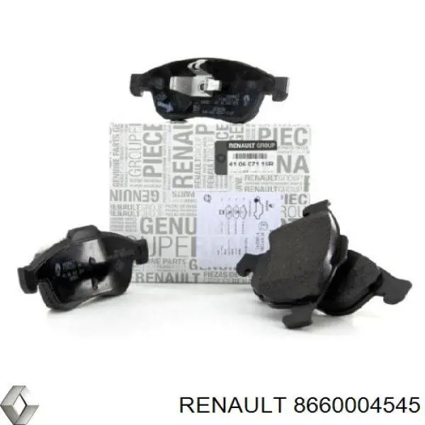 Do koszyka 8660004545 Renault (RVI) Klocki hamulcowe przednie tarczowe