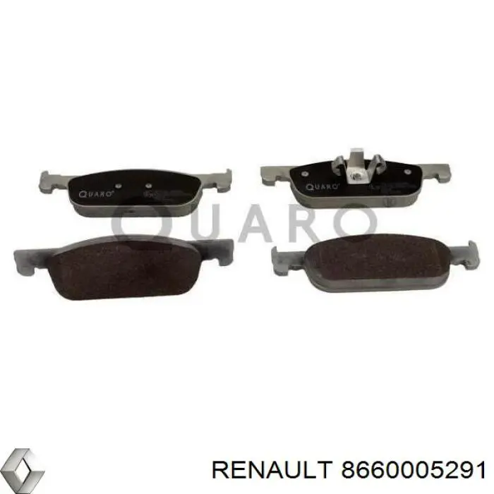 Do koszyka 8660005291 Renault (RVI) Klocki hamulcowe przednie tarczowe