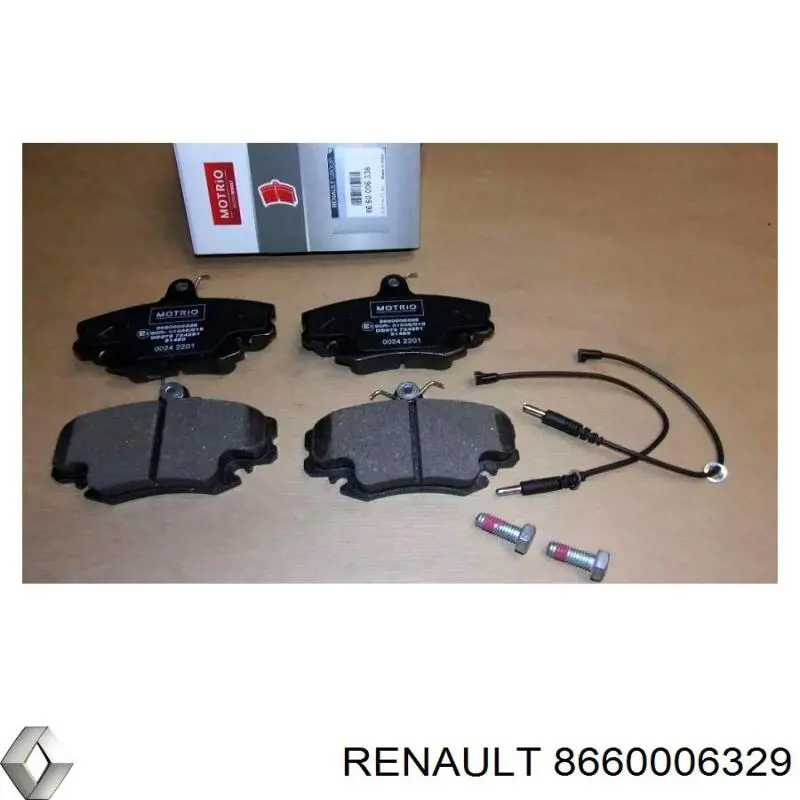 8660006329 Renault (RVI) Klocki hamulcowe przednie tarczowe