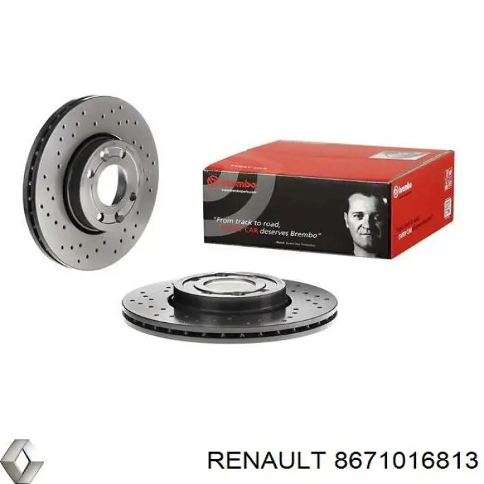 Do koszyka 8671016813 Renault (RVI) Tarcza hamulcowa przednia