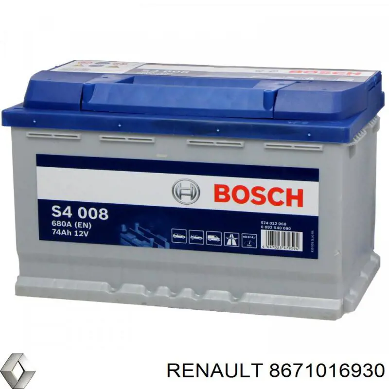 Bateria (akumulator) Renault (RVI) 8671016930 cena, od 138,29 USD