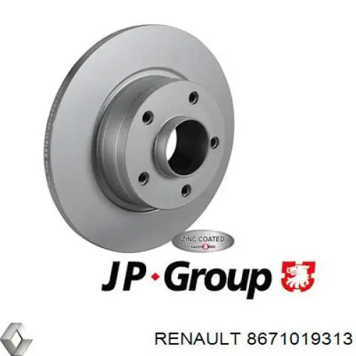 Do koszyka 8671019313 Renault (RVI) Tarcza hamulcowa tylna
