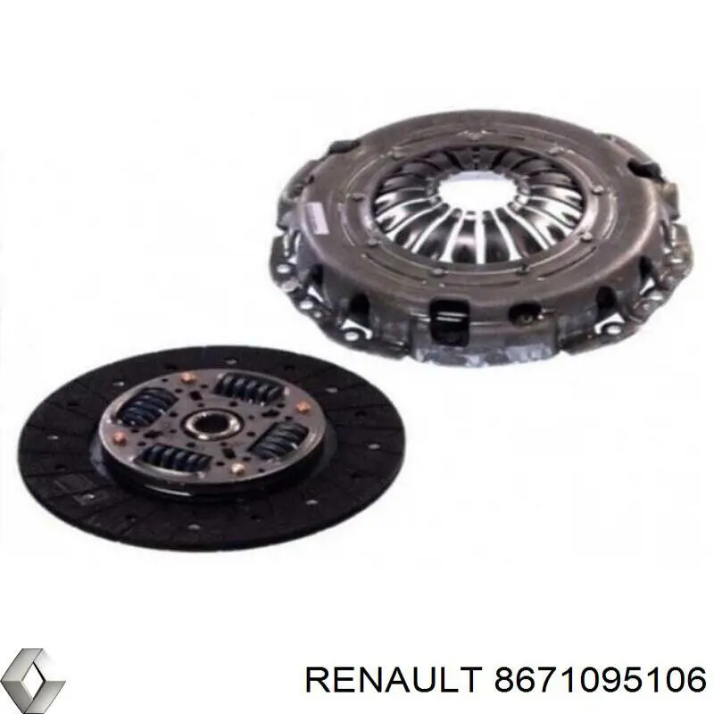 Do koszyka 8671095106 Renault (RVI) Zestaw sprzęgła (3 części)