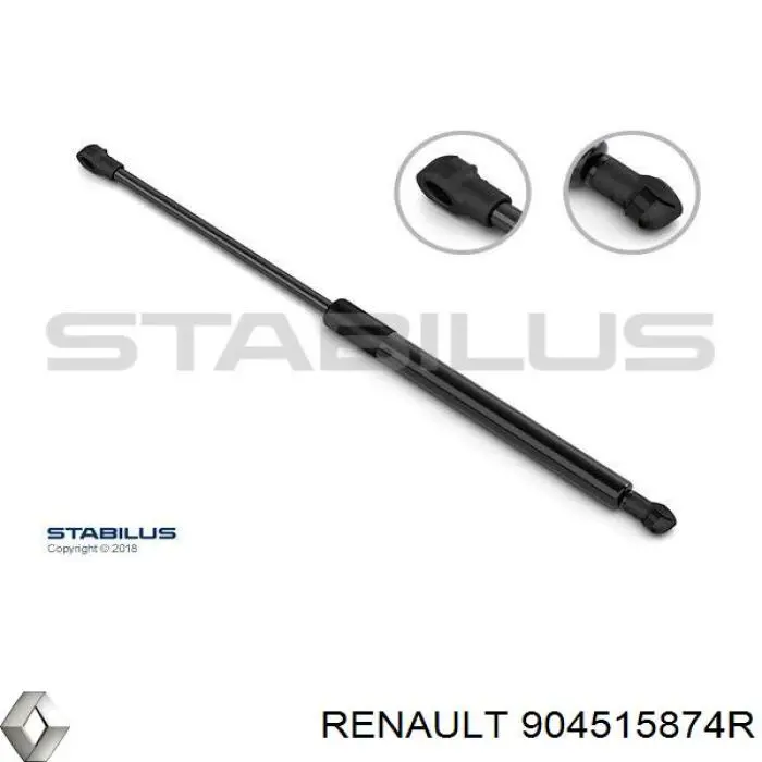 Do koszyka 904515874R Renault (RVI) Amortyzator klapy bagażnika (3/5 drzwi-tylnych)